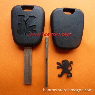 Peugeot 407 transponder key with plastic logo with 7936 ( ID46) Chip,Peugeot car keys,transponer key for Peugeot car